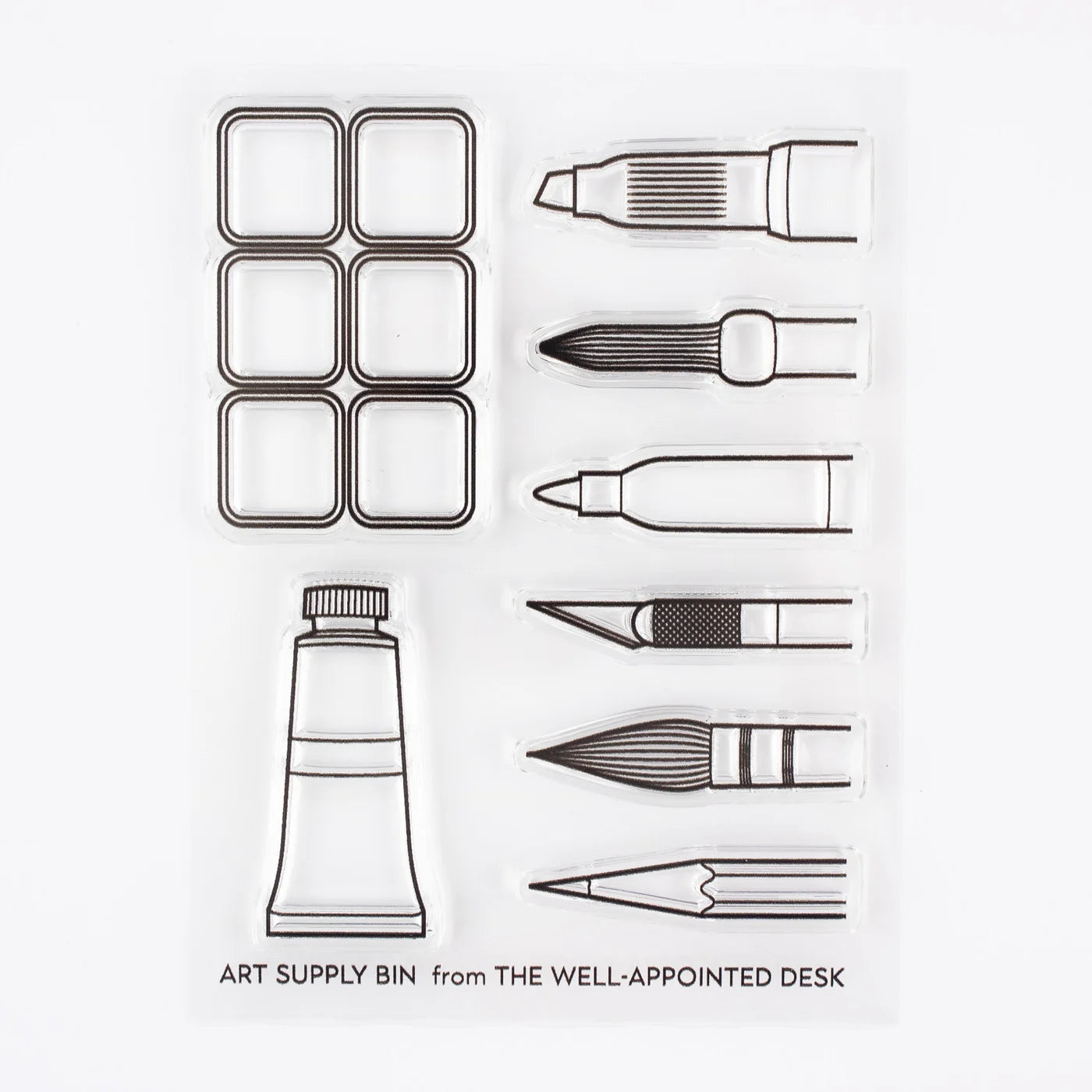 Well Appointed Desk Clear Stamp Set - Art Supply Bin (8 Designs)