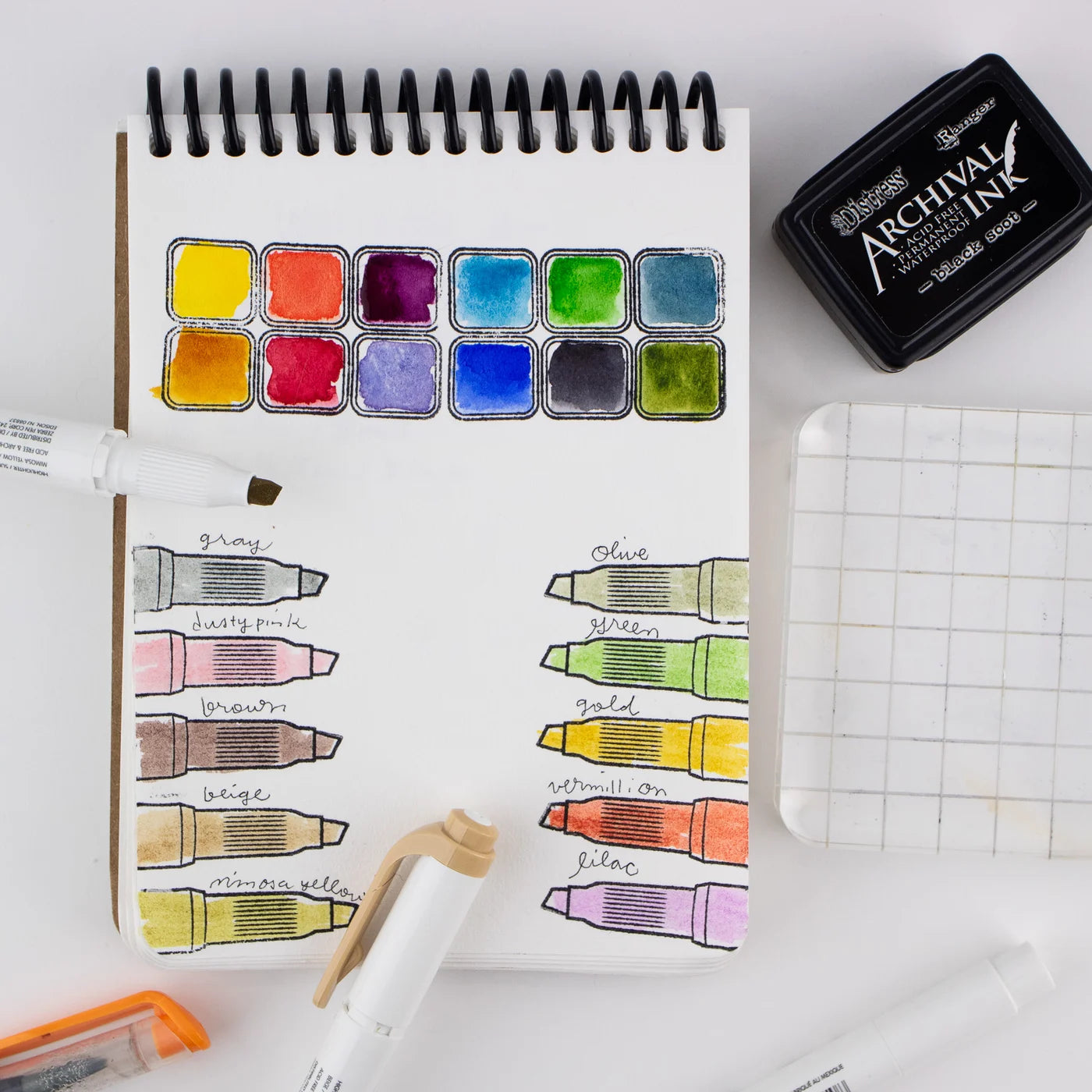 Well Appointed Desk Clear Stamp Set - Art Supply Bin (8 Designs)