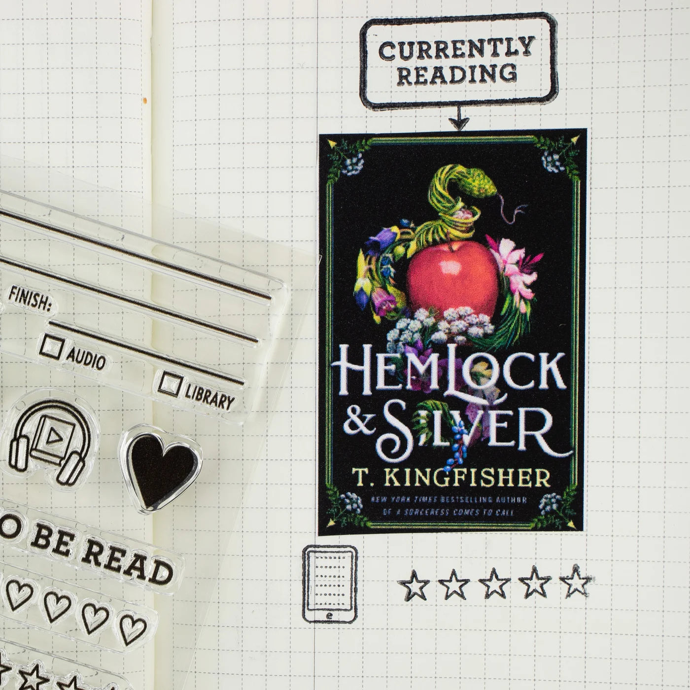 Well Appointed Desk Clear Stamp Set - Book Tracker (10 Designs)