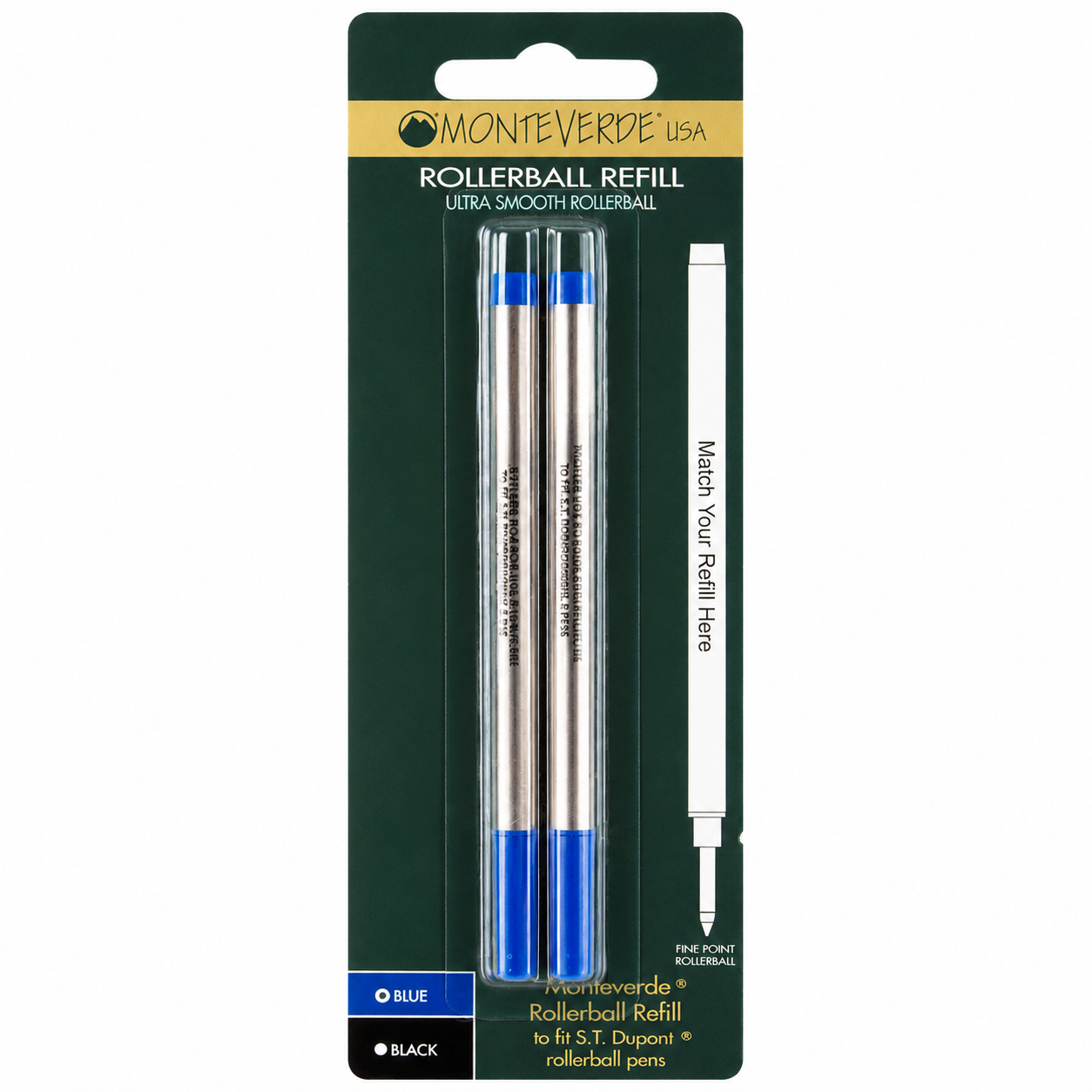 S.T. Dupont Rollerball Refill by Monteverde USA® - Blue Fine