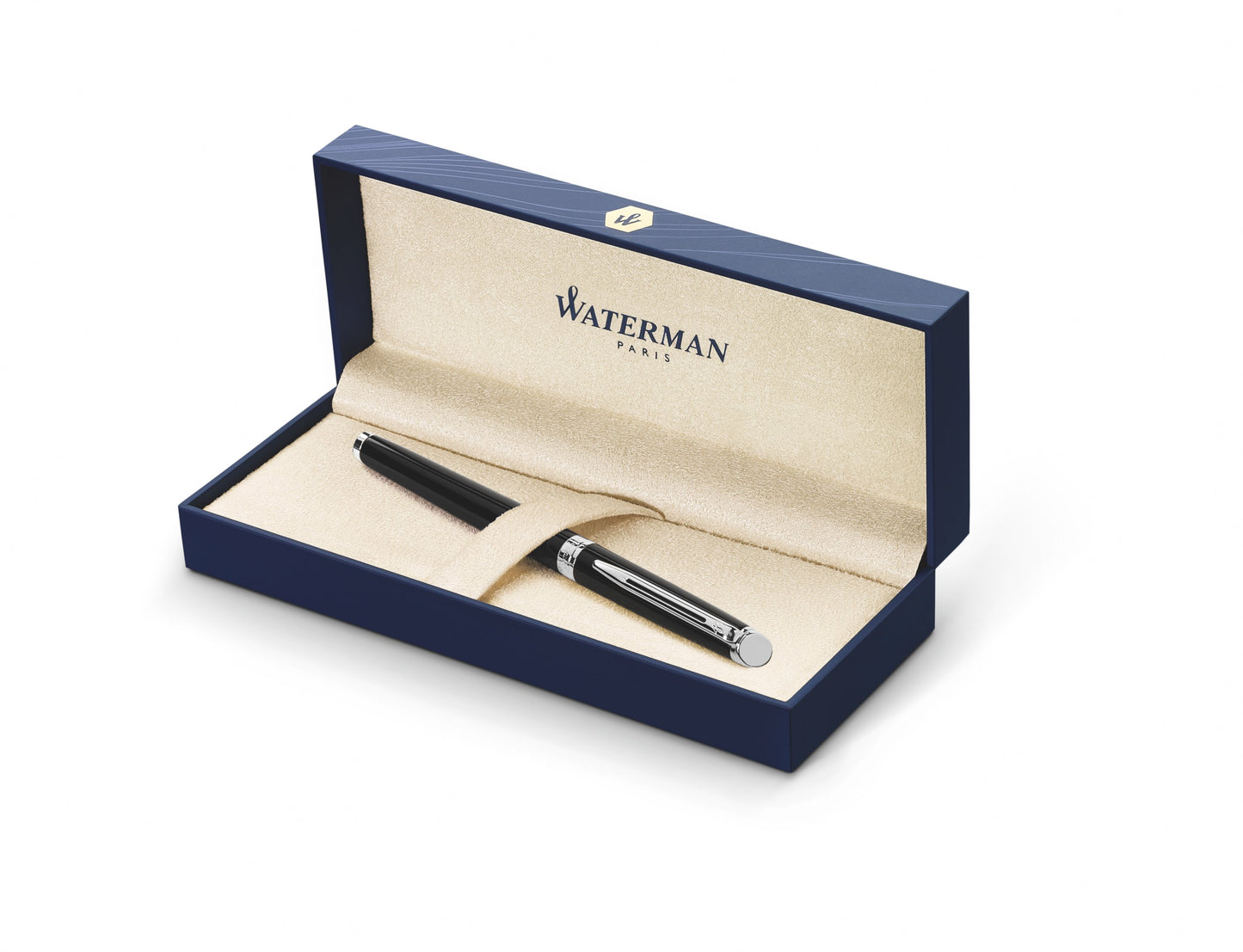 Waterman Hemisphere Rollerball - Black with Chrome Trim