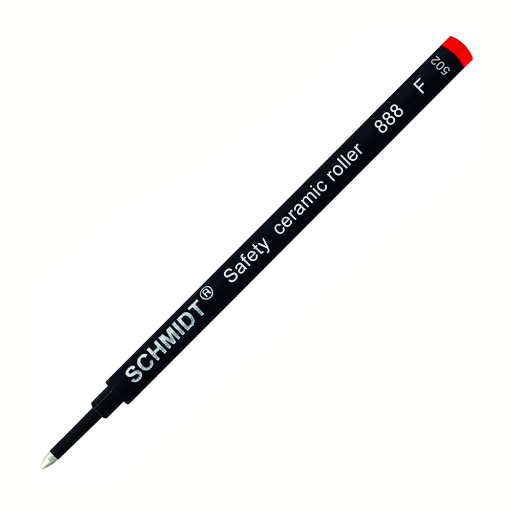 Schmidt 888 Rollerball Refills - Red (Fine-.6mm) (Plastic Tube)