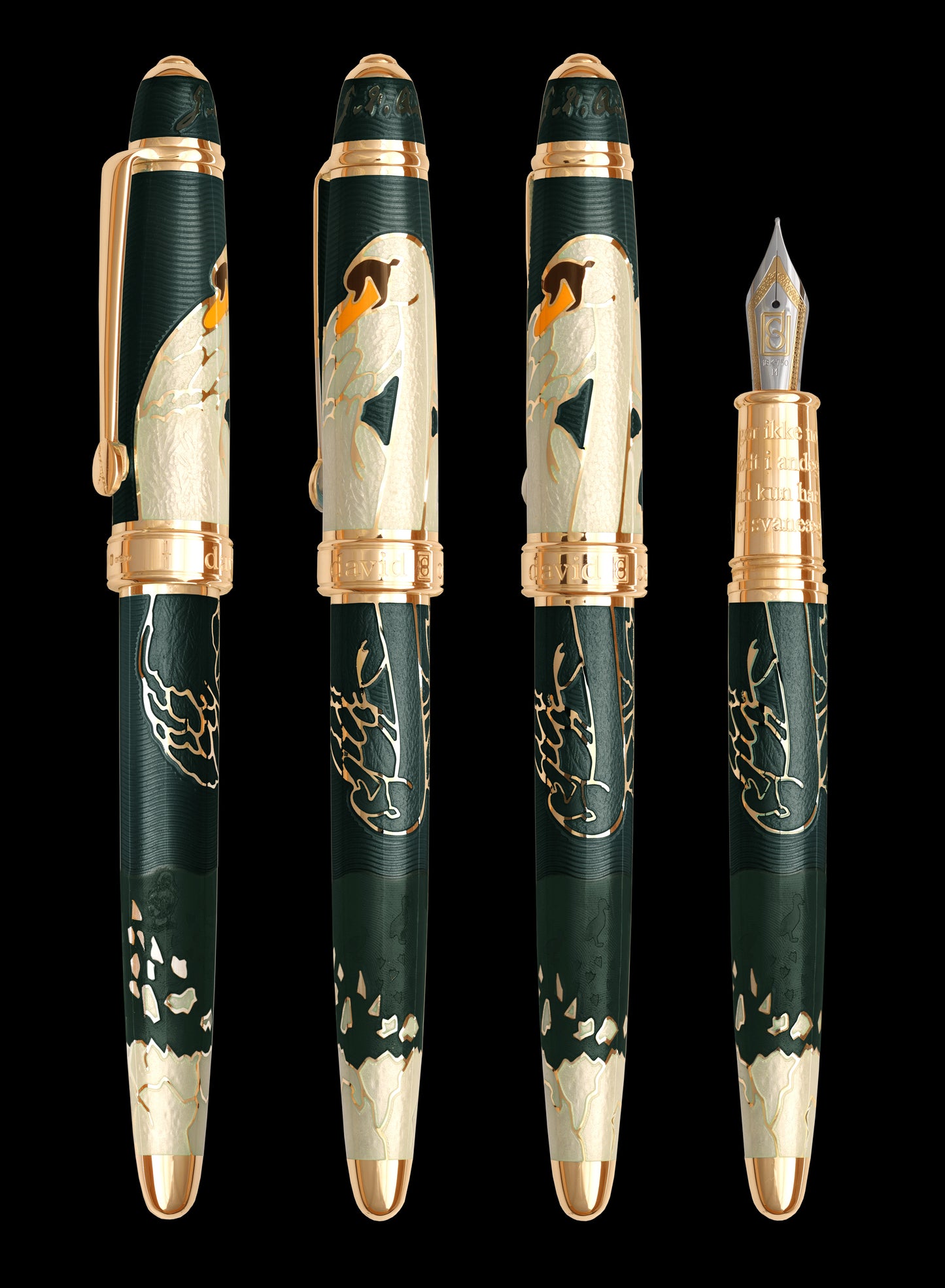 David Oscarson Hans Christian Andersen The Ugly Duckling Fountain Pen - Black (Limited Edition)