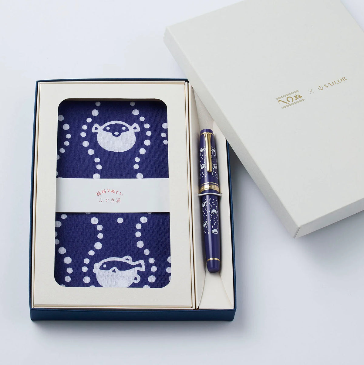 Sailor x KAMAWANU Pro Gear Fountain Pen - Fugu Tatewaku with Tenugui (Limited Edition)