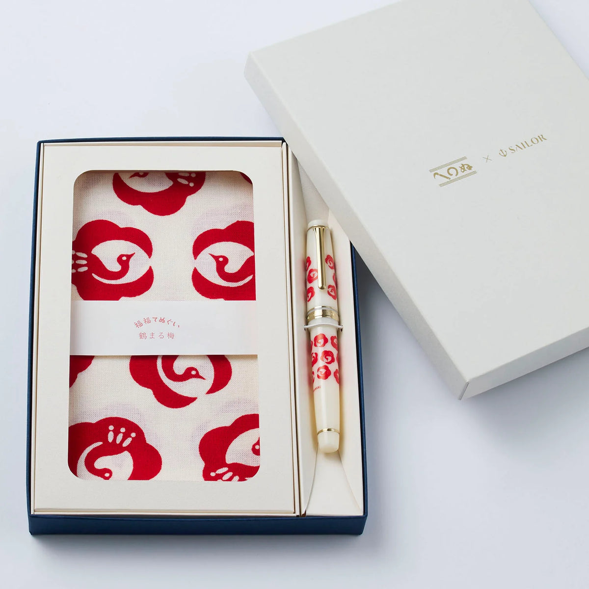 Sailor x KAMAWANU Pro Gear Fountain Pen - Tsurumaru-Ume with Tenugui (Limited Edition)