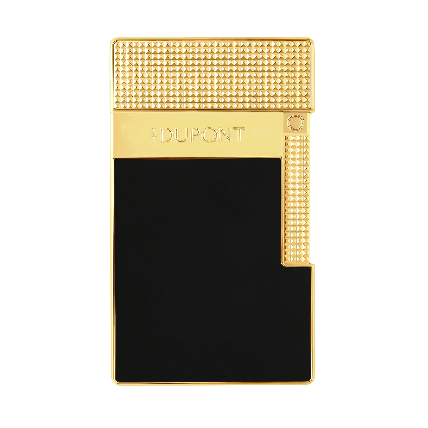 S.T. Dupont Table Lighter - Lacquered Black with Gold
