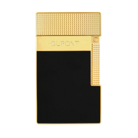 S.T. Dupont Table Lighter - Lacquered Black with Gold