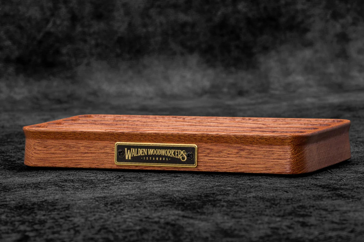 Galen Leather The Pen Station Wooden Pen Stand - Mahogany