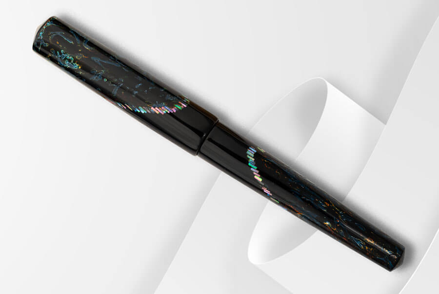 ConCoPens Traditional Vietnamese Lacquer Fountain Pen - Ocean Serenade
