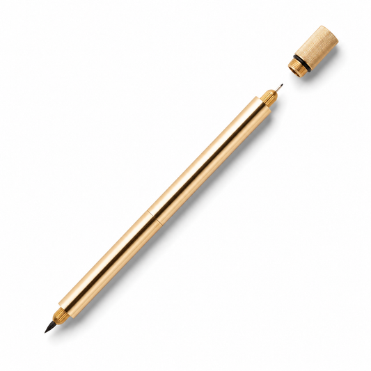 Tom's Studio Lumos Pro The Infinitely Refillable Pen - Brass (Duo Tip)