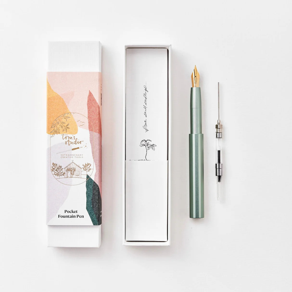 Tom's Studio The Studio Pocket Fountain Pen 2.0 - Sage
