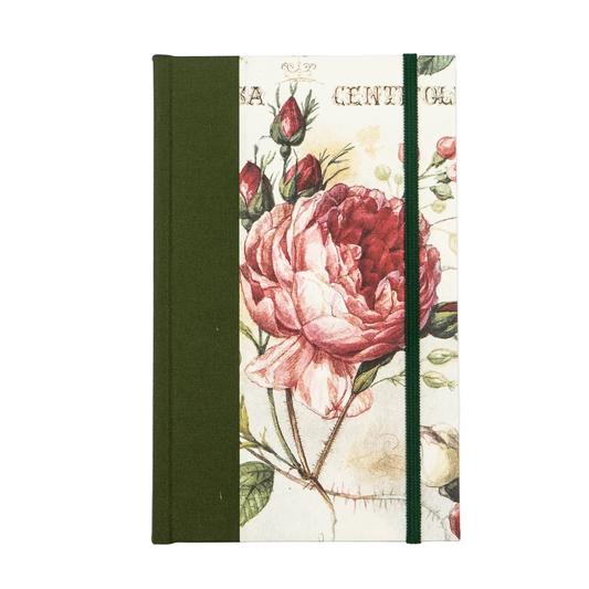 Bomo Art A5 Fabric Bound Lined Journal - Roses