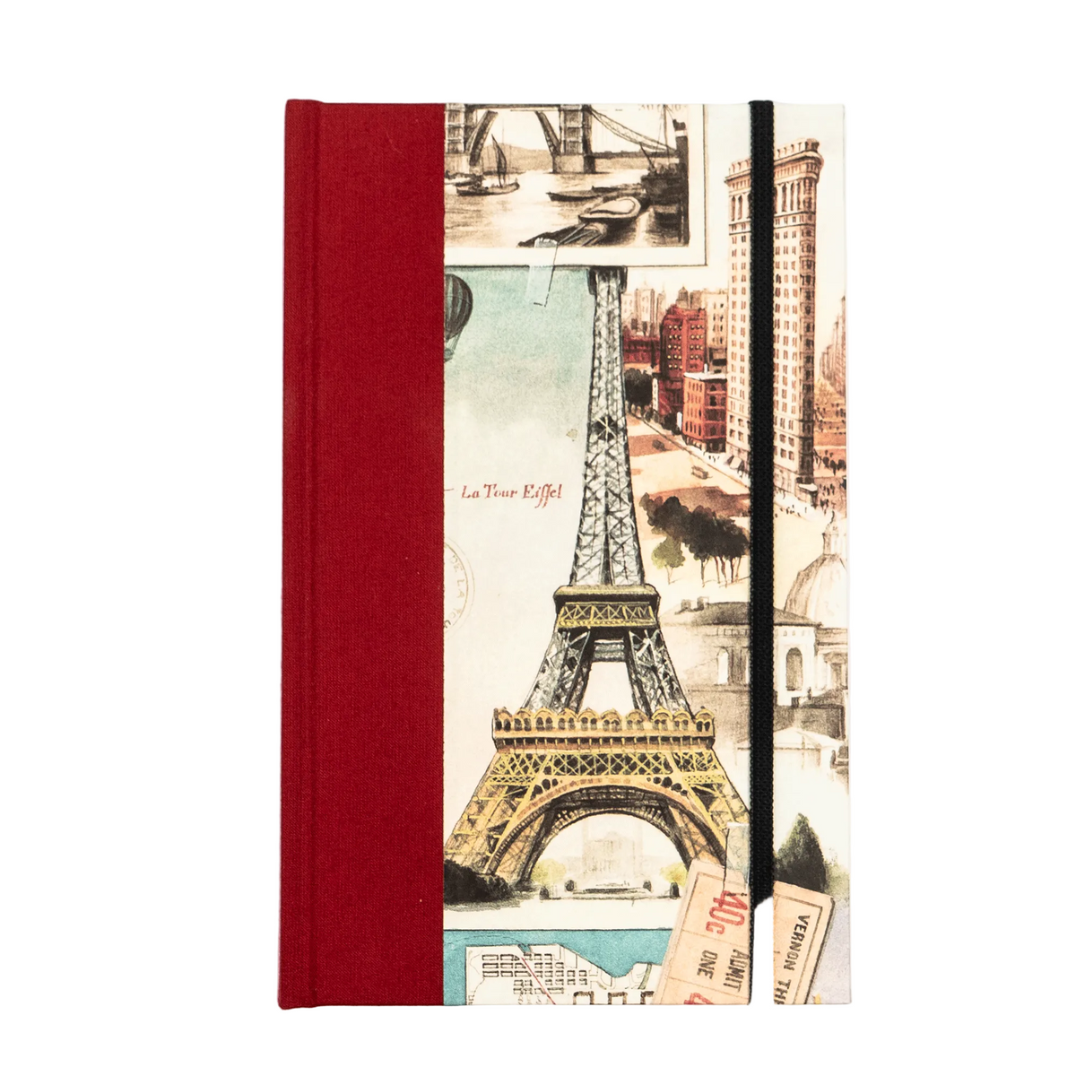 Bomo Art A5 Fabric Bound Lined Journal - Traveling