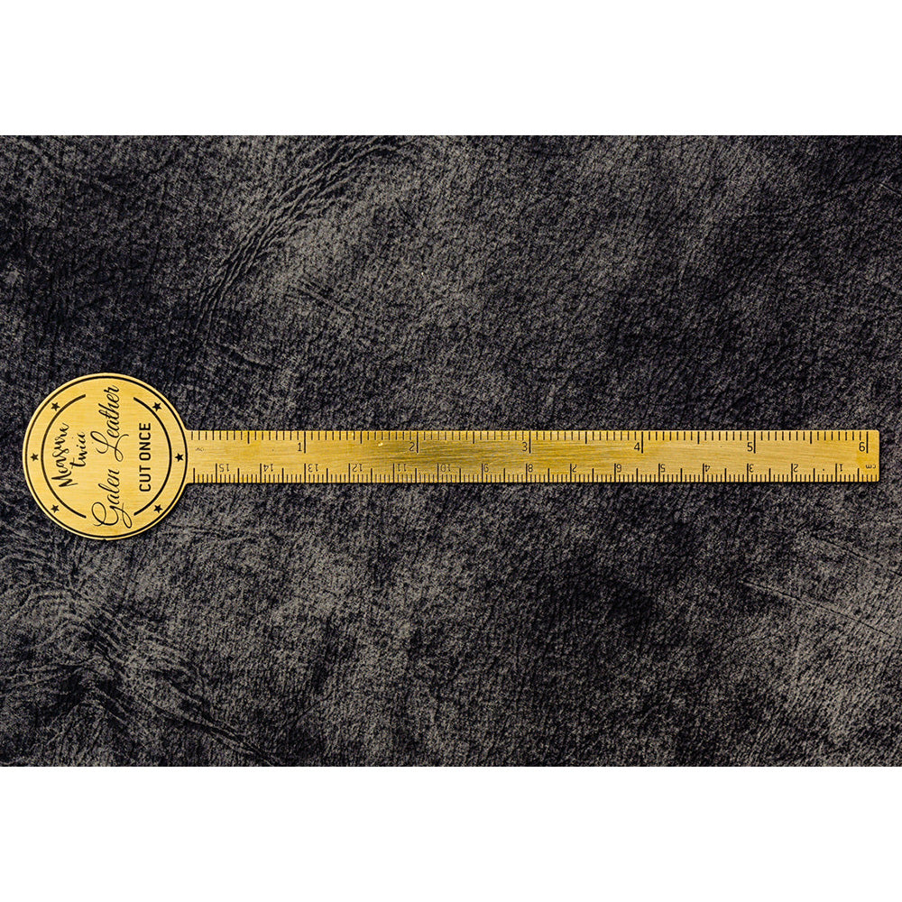 Galen Leather Brass Ruler/Letter Opener