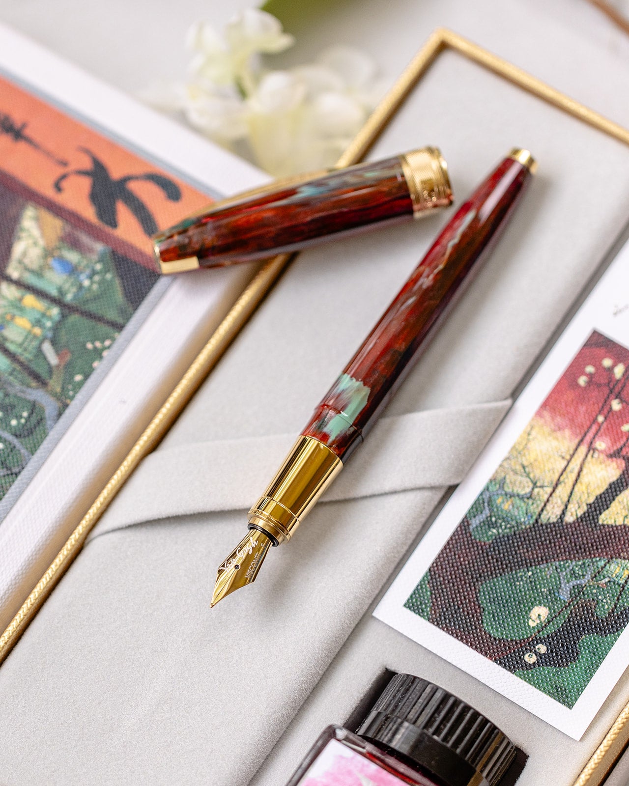 Visconti Van Gogh Fountain Pen - Flowering Plum Orchard