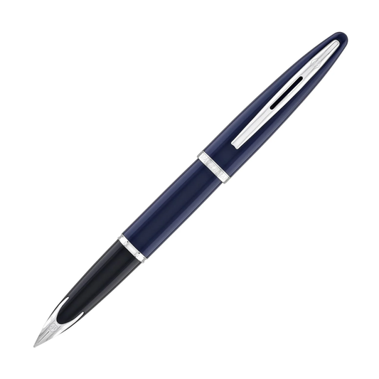 Waterman Carene Fountain Pen - Blue with Chrome Trim