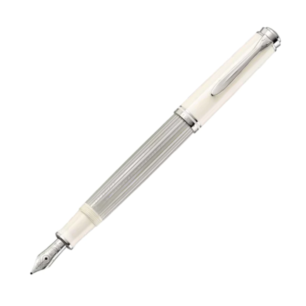 Pelikan Souverän M405 Fountain Pen - Silver-White