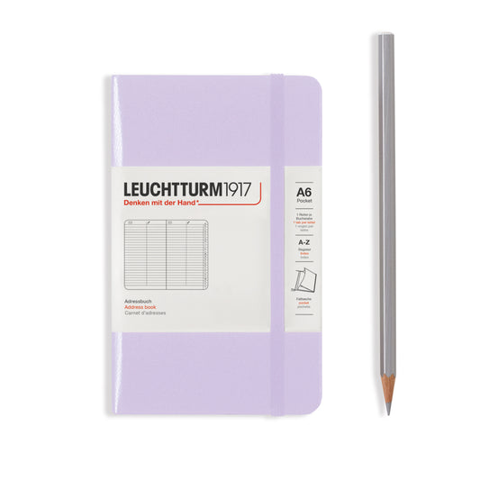 Leuchtturm1917 A6 Pocket Hardcover Address Book - Lilac