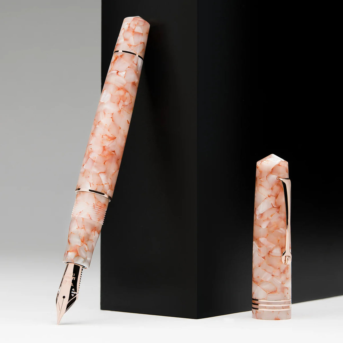 Leonardo Momento Zero Fountain Pen - Angel Skin with Rose Gold Trim