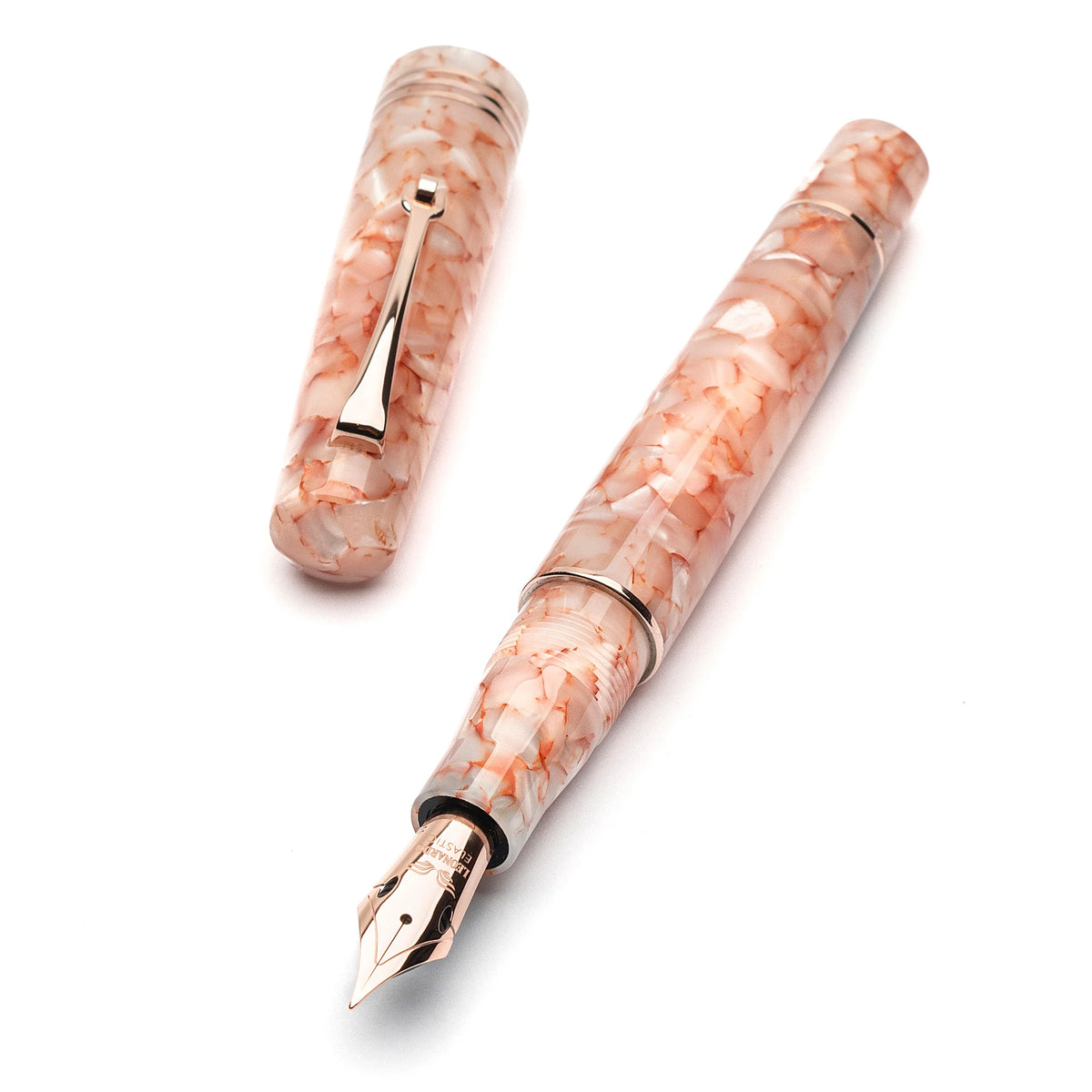 Leonardo Momento Zero Fountain Pen - Angel Skin with Rose Gold Trim