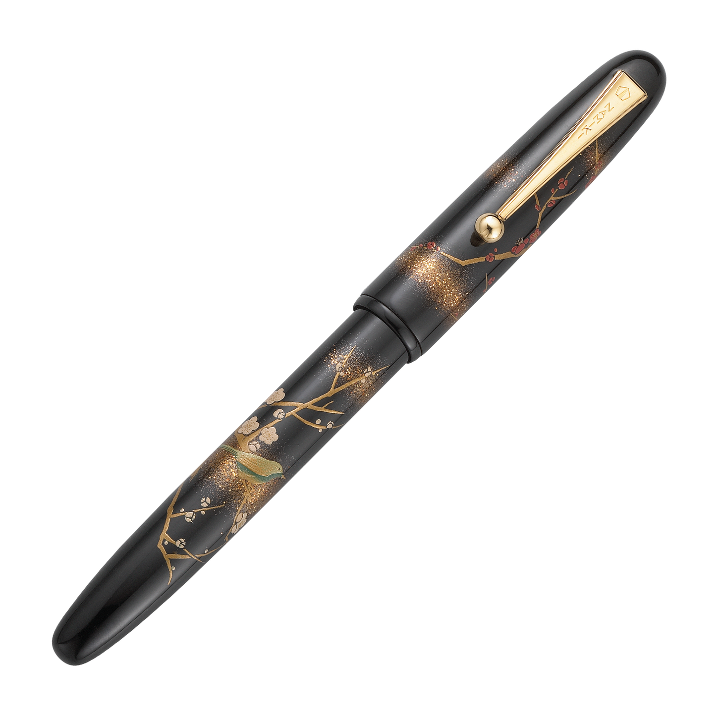Namiki Yukari Maki-e Fountain Pen - Apricot Tree and Warbler