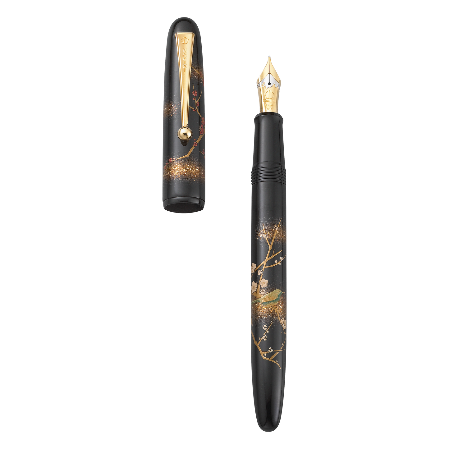 Namiki Yukari Maki-e Fountain Pen - Apricot Tree and Warbler