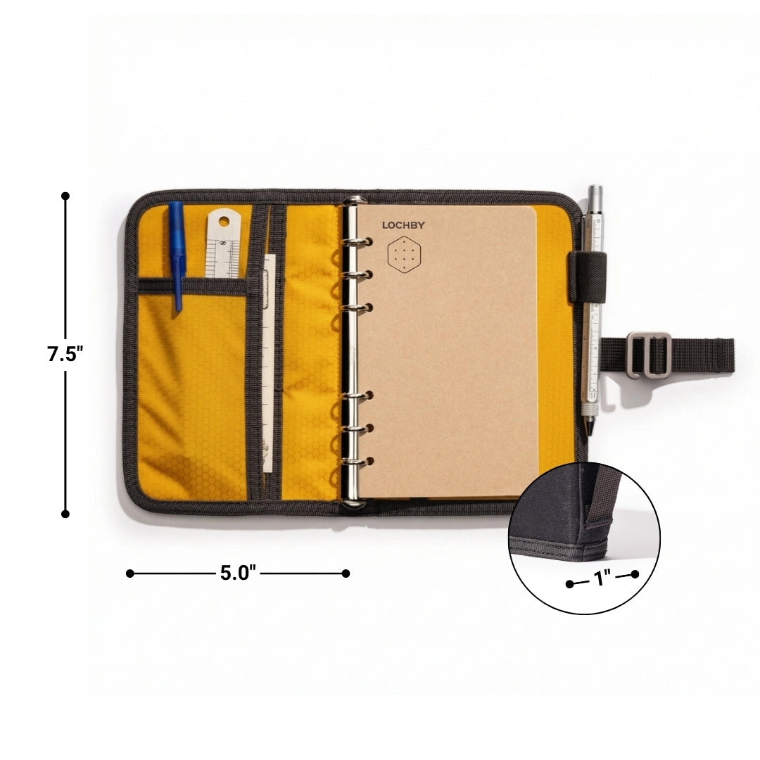 LOCHBY A6 6-Ring Field Binder - Bumblebee