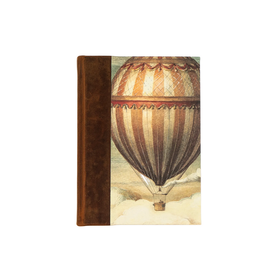 Bomo Art B7 Leather Bound Blank Journal - Balloons