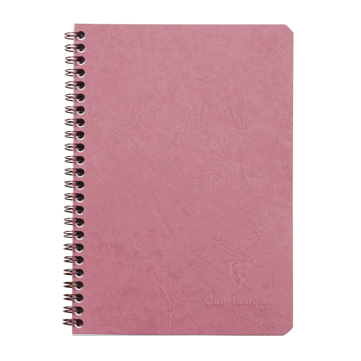 Clairefontaine #785666 Basics Lined with Pockets Wirebound A5 Notebook (6 x 8.25) - Pink