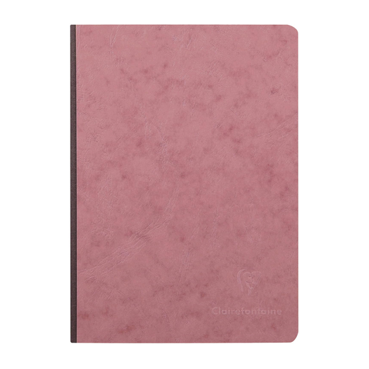 Clairefontaine #795436 Basics Dotted Clothbound with Elastic Enclosure A5 Notebook (6 x 8.25) - Pink