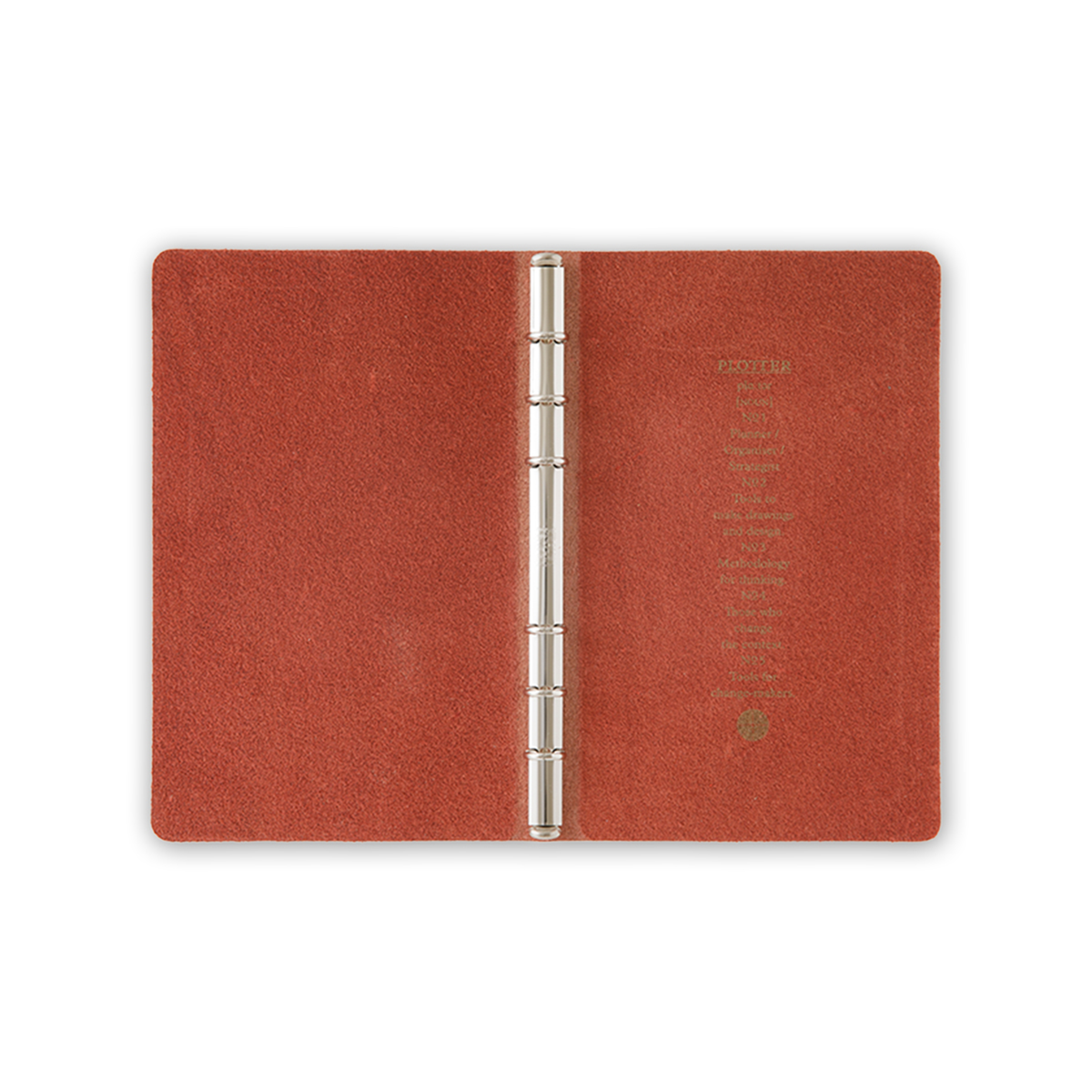 PLOTTER Bible Size Liscio 6-Ring Leather Binder - Red Brown (Limited Edition BOX)