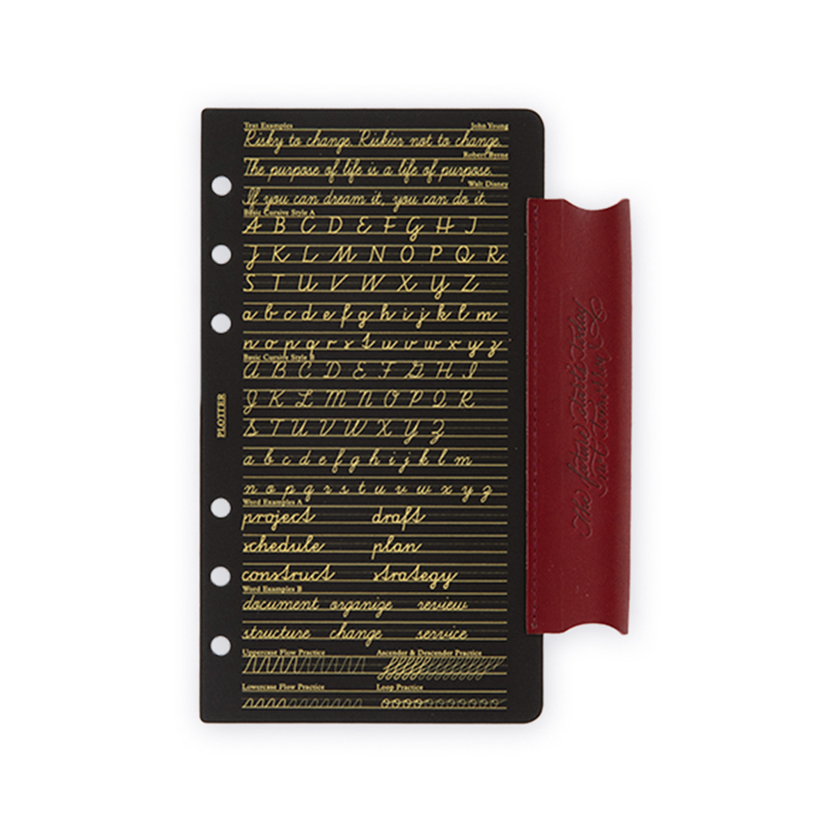PLOTTER Bible Size Liscio 6-Ring Leather Binder - Red Brown (Limited Edition BOX)