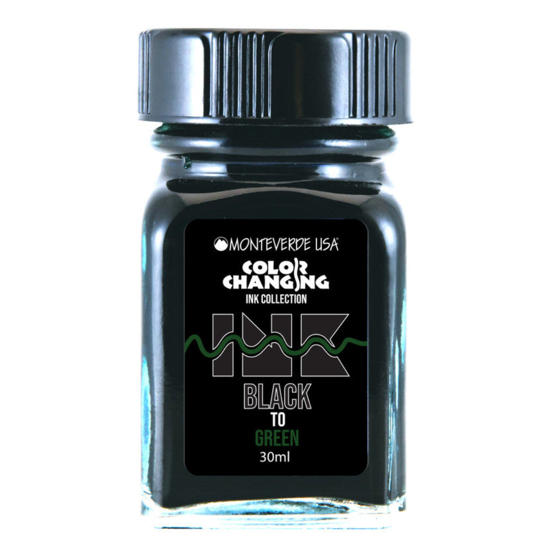 Monteverde Black to Green (30ml) Bottled Ink (Color Changing Ink)