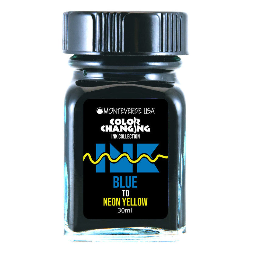 Monteverde Blue to Neon Yellow (30ml) Bottled Ink (Color Changing Ink)