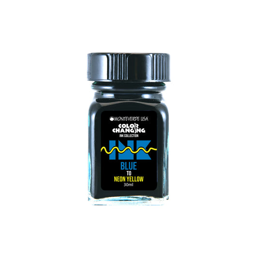 Monteverde Blue to Neon Yellow (30ml) Bottled Ink (Color Changing Ink)