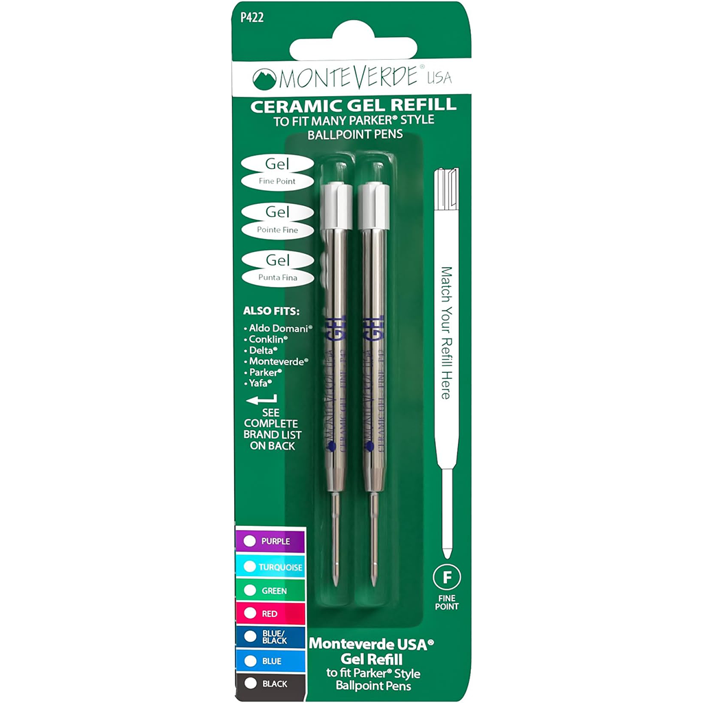 Parker Capless Gel Refill by Monteverde USA® - Blue-Black (2 ea)