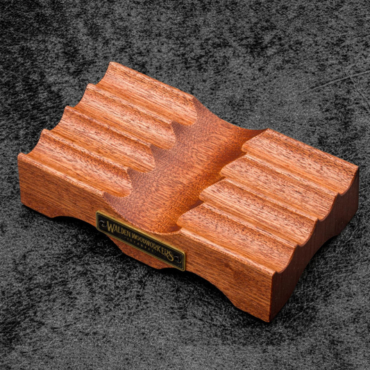 Galen Leather The Pen Bridge Wooden Pen Stand - Mahogany