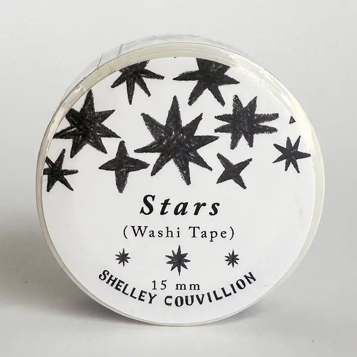 Shelly Couvillion Washi Tape - Stars Black and White