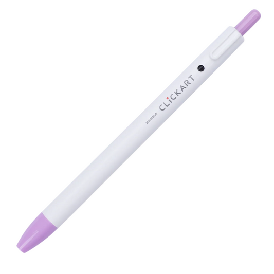 ZEBRA CLiCKART Retractable Marker - Lavender (0.6mm)