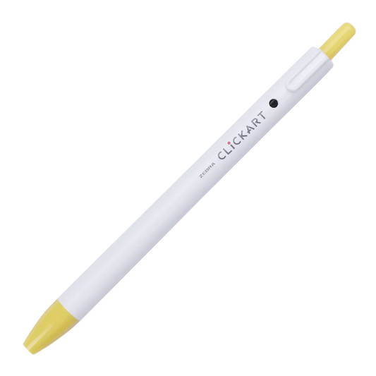 ZEBRA CLiCKART Retractable Marker - Yellow (0.6mm)