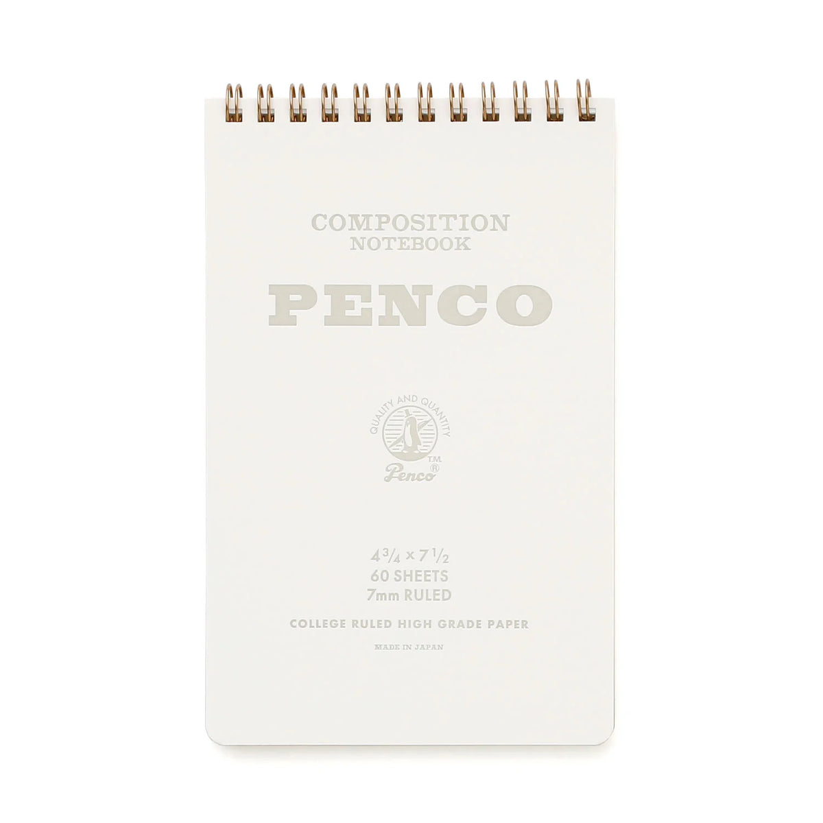 Hightide PENCO Coil Notepad - White