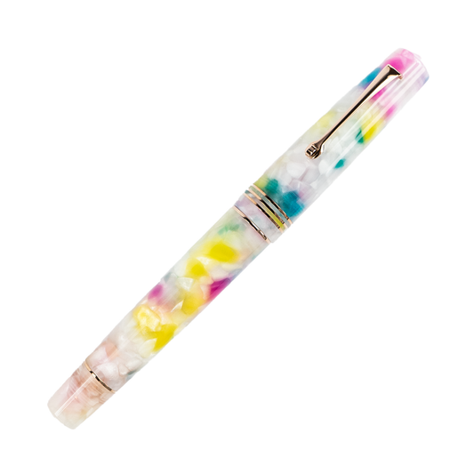 Leonardo Momento Zero Fountain Pen - Confetti with Rose Gold Trim