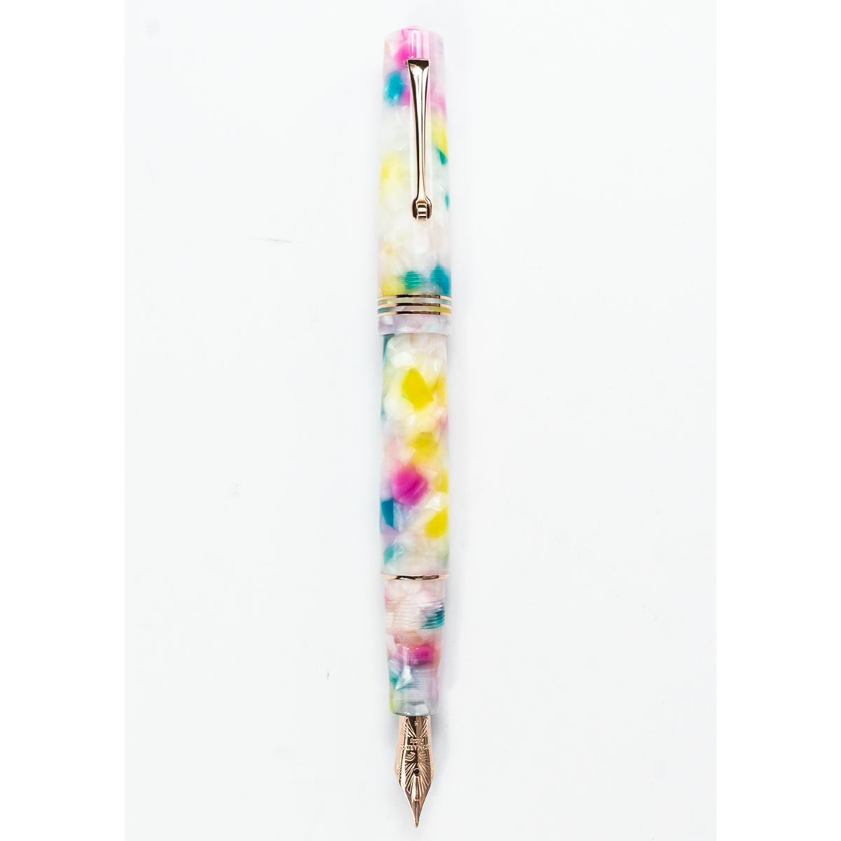 Leonardo Momento Zero Fountain Pen - Confetti with Rose Gold Trim