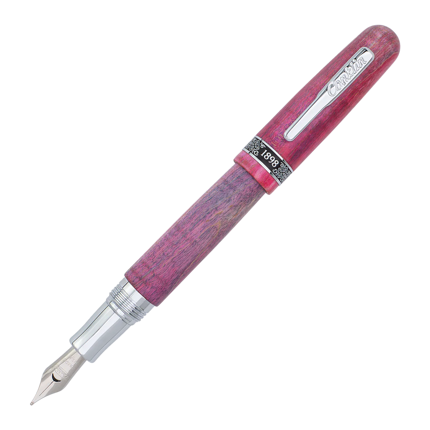 Conklin 1898 Collection Stabilized Wood Fountain Pen - Matte Purple (Limited Edition)