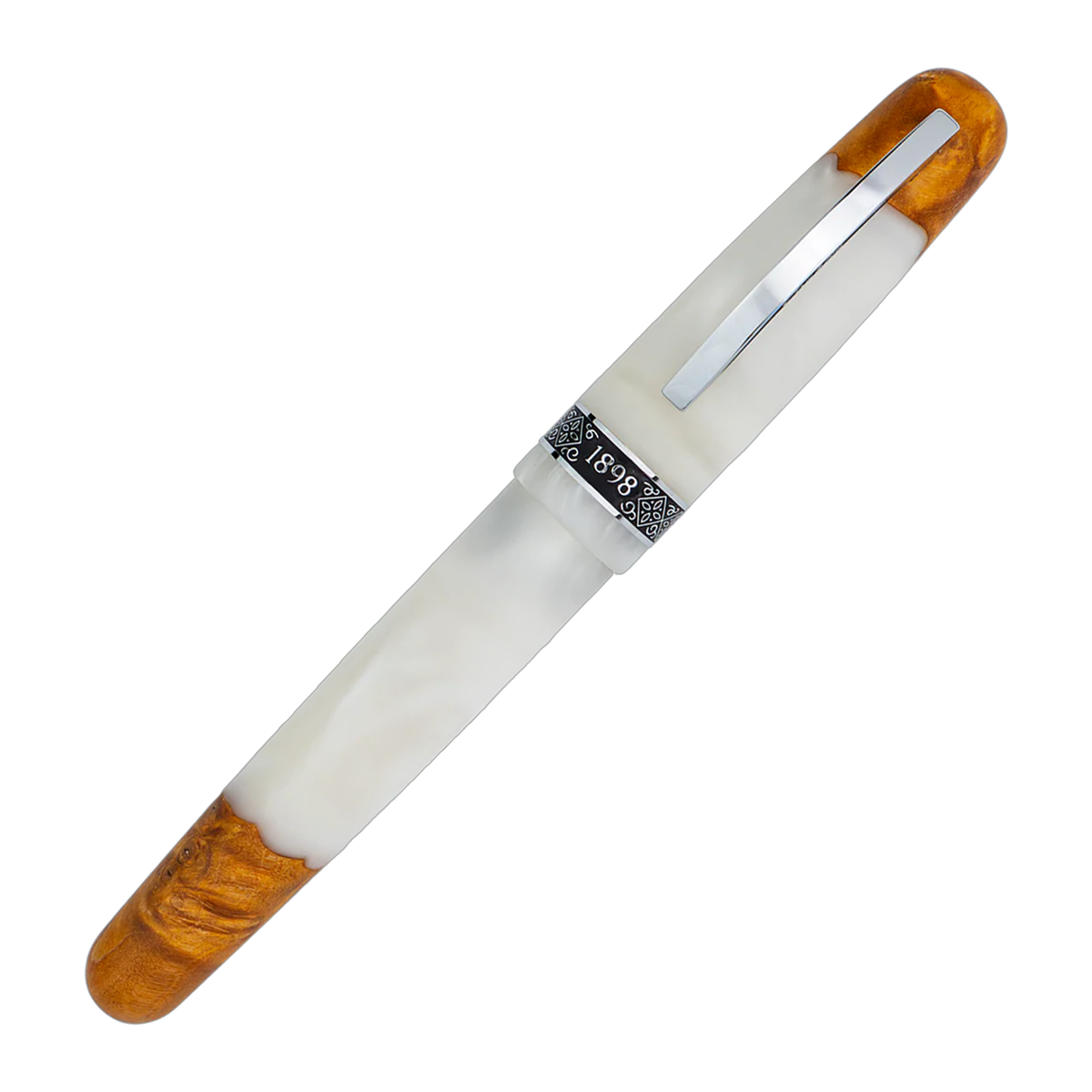 Conklin 1898 Spectra Fusion Fountain Pen - White with Chrome Trim (Limited Edition)