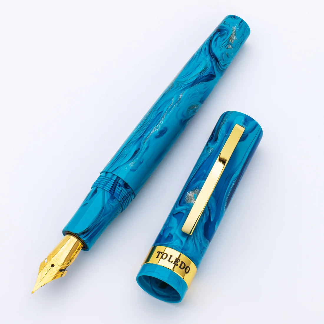 Conklin Toledo Fountain Pen - Tidal Pool with Gold Trim