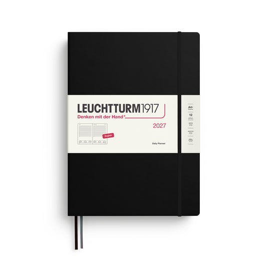 Leuchtturm1917 2027 A4+ Master Hardcover Daily Planner - Black