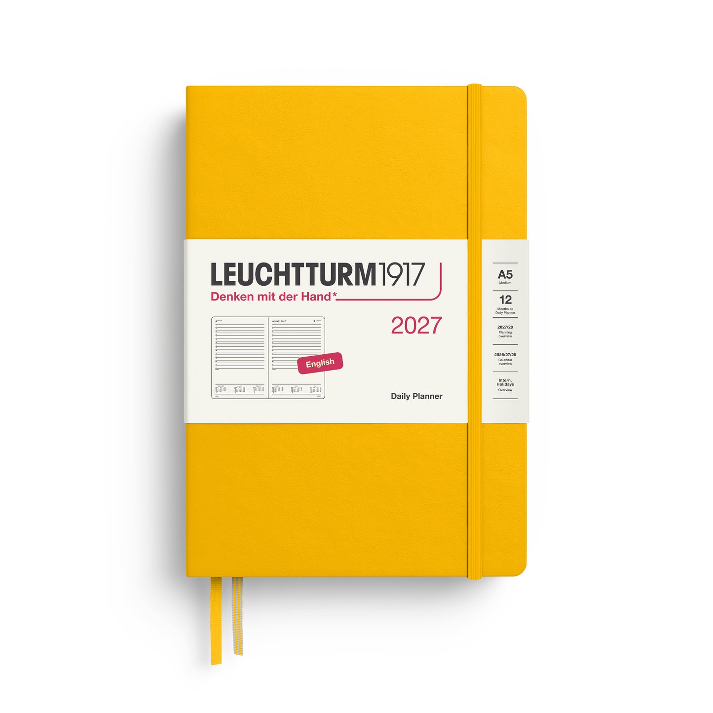 Leuchtturm1917 2027 A5 Medium Hardcover Daily Planner - Sunflower