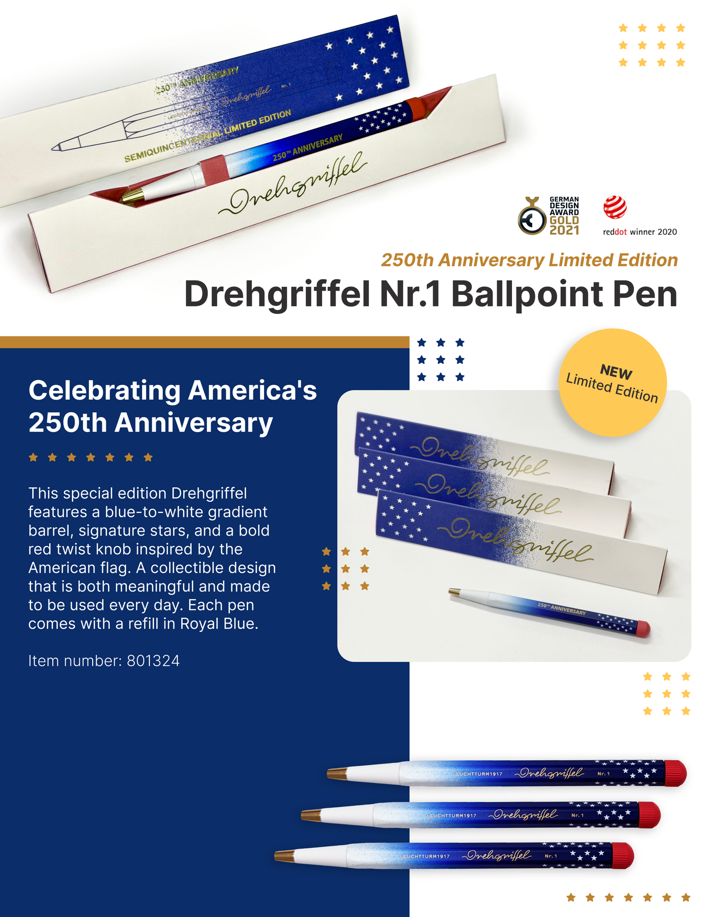 Leuchtturm1917 Drehgriffel Nr. 1 Ballpoint - 250th Anniversary (Limited Edition)