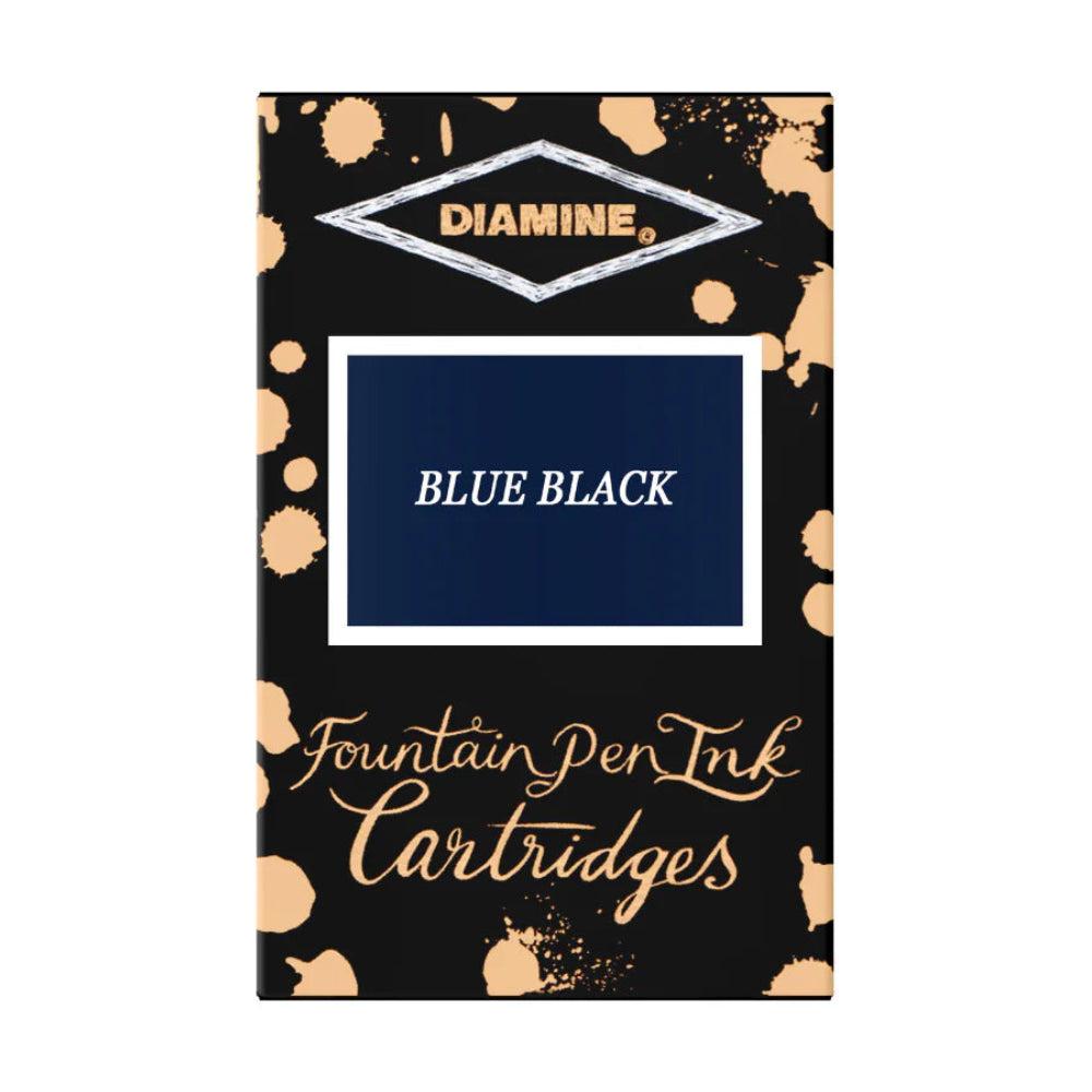 Diamine Blue-Black Ink Cartridges (Set of 18)